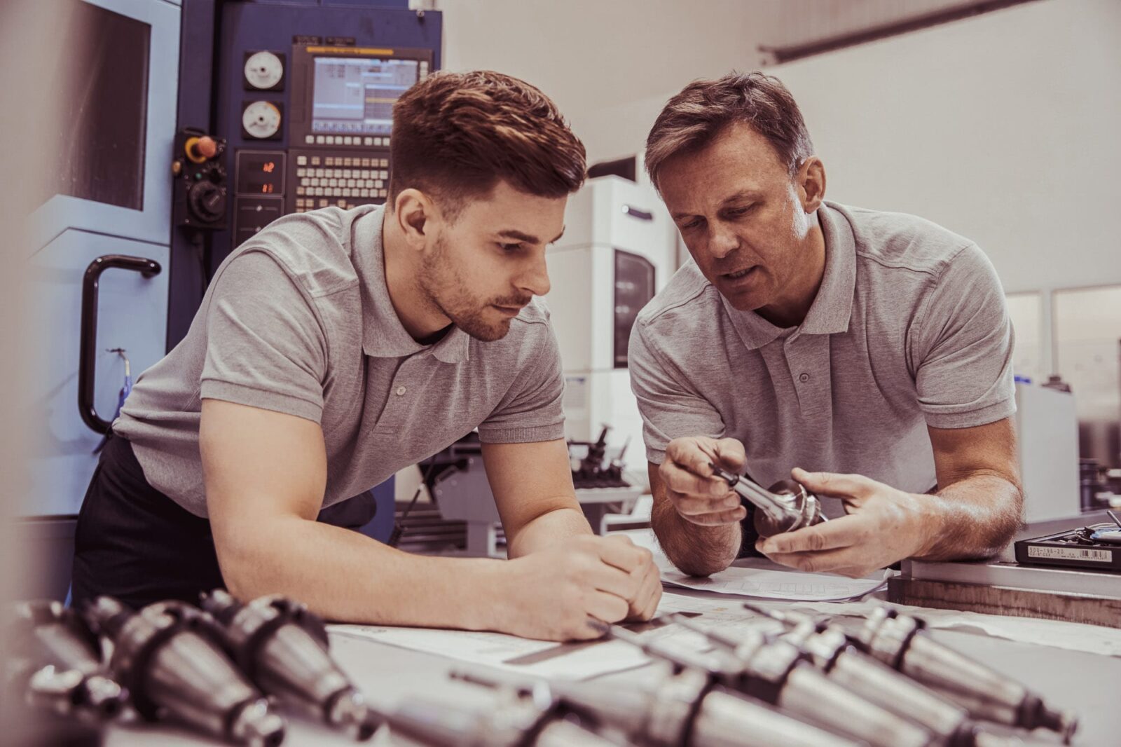 Construction Industry: Two men working