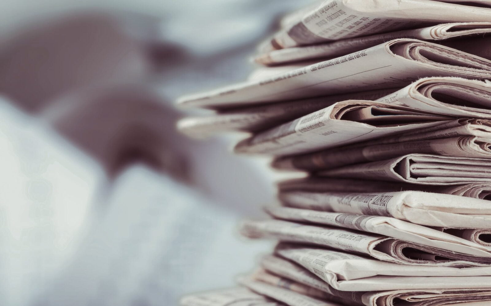 Stack of newspapers